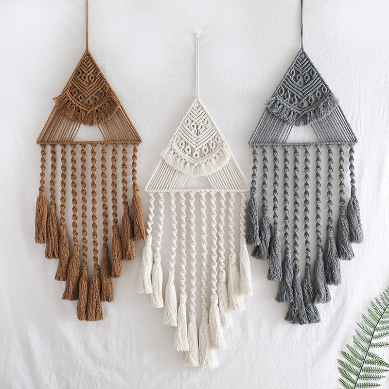 Handwoven Home Decor Triangle Dream Catcher Pendant Handwoven Home Decor Triangle Dream Catcher Pendant